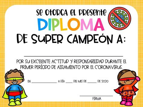 Pin De Maestra Anita En Aprendizaje En Casa Diplomas Para Niños