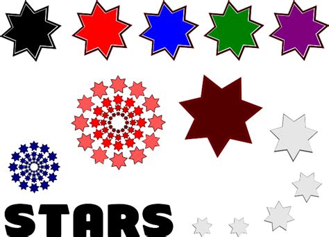 Mixed Stars Clip Art At Vector Clip Art Online Royalty