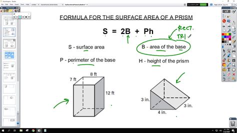 Surface Area Of Prisms And Cylinders 1 Youtube