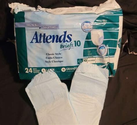 Vintage Attends Adult Diapers Sample Pack 2 Pieces Rare Find Ebay