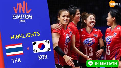 Highlightsthailand Vs Korea Week 1 Womens Vnl 2021 Badgazine