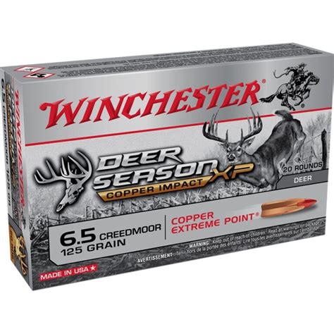 Winchester Deer Season Xp 65 Creedmoor Ammo 125 Grain Copper Extreme