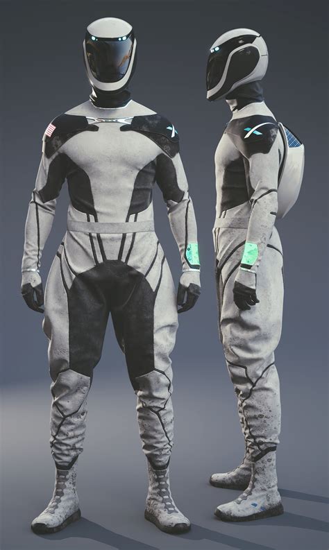 Here's how the spacex tuxedo suits for astronauts work. ArtStation - SpaceX Space Suit Concept, Lucas Valle ...