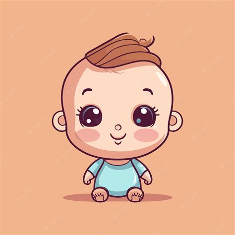 Premium Vector Cute Baby Boy Cartoon Vector Illustration