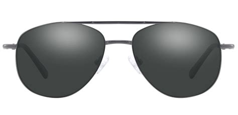 Dwight Aviator Prescription Sunglasses Gray Frame With Gray Lenses