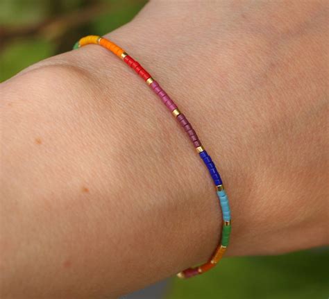 Lgbtq Armband Pride Armband Regenbogen Perlenarmband Etsyde