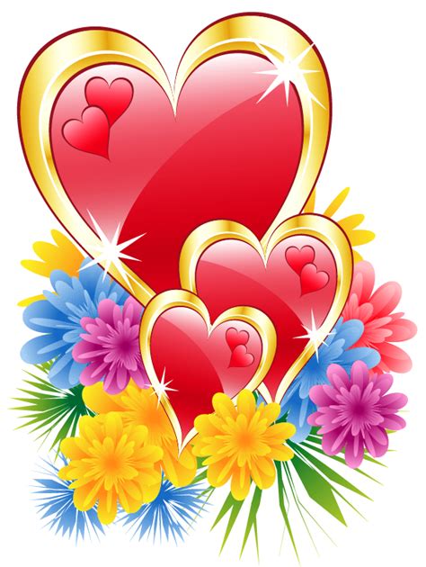 Search for spring heart in these categories. Valentine Hearts with Flowers PNG Clipart Picture ...