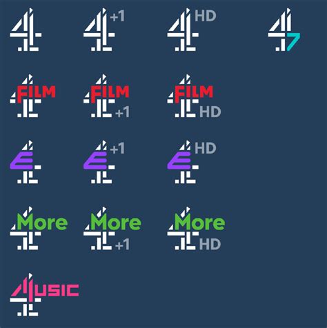 E4 More4 Film4 And 4music Rebrand Rebrand On 27th September 2018