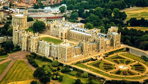 An Aerial View Of Windsor Castle In England