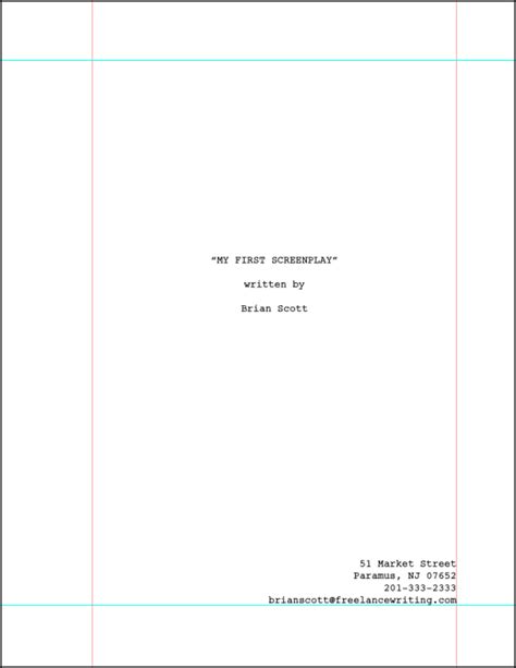 How To Format A Title Page For Your Screenplay Reelrundown