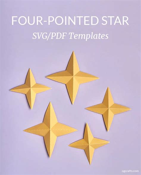 Four Pointed Star Template Ogcrafts Paper Craft Tutorials Paper