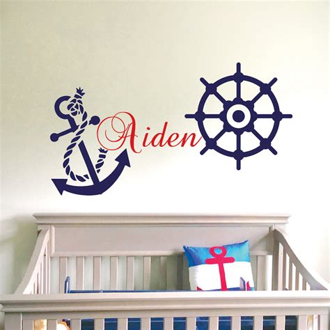 Nautical Wall Decal Boys Room Wall Sticker Nursery Wall Decals