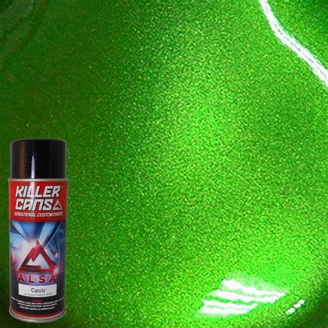Alsa Refinish 12 Oz Candy Lime Green Killer Cans Spray
