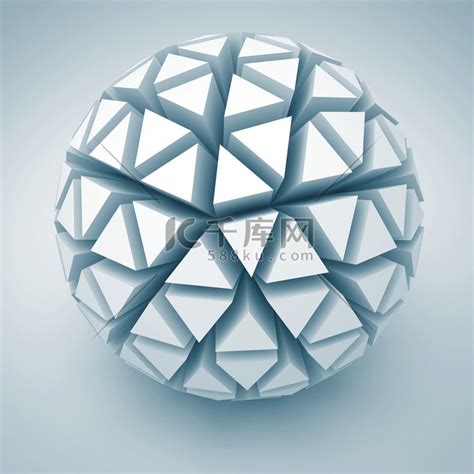 抽象的白色球形图标高清摄影大图-千库网