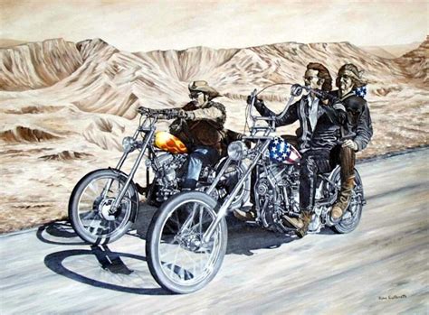 Easy Rider Harley Davidson Chopper Motorcycle Wall Art Limited Etsy