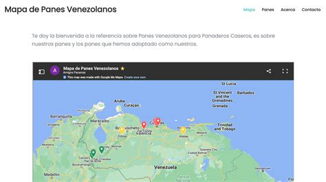 Mapa Panes Venezolanos Mapa De Panes Venezolanos