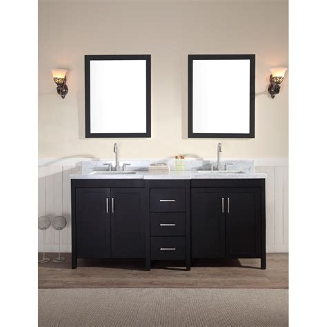 You know, when you're remodeling your bathroom, that's another decision. Ariel Hollandale 73" Double Sink Vanity Set with Carrera ...