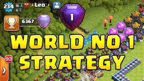 World No 1 Strategy Th13 Best Army Inclash Of Clans Youtube