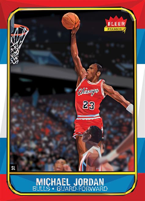 Michael Jordan Rookie Card Made Out Triangles On Behance