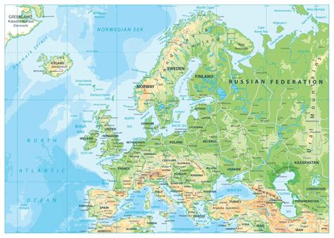 Physical Map Of Europe Europa Fisica Mapa De Europa Europa Porn Sex