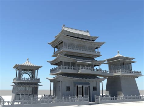 Ancient Chinese Palace 3d Model Preview Moscow Buildings Ancient