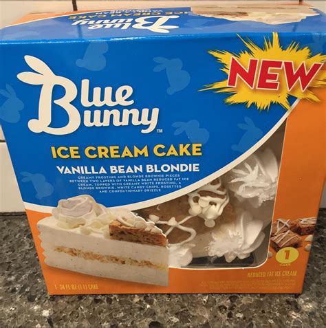 Blue Bunny Vanilla Bean Blondie Ice Cream Cake Ice Cream Cake Cream