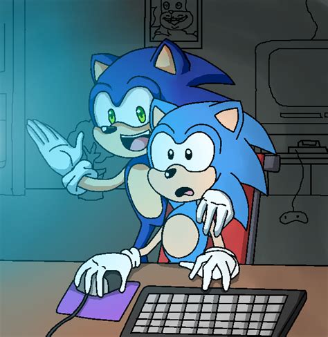 Classic Sonic Discovers Internet By Elias1986 On Deviantart