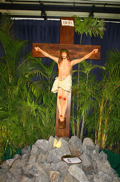 The Statue Of Jesus On The Cross That Was Blessed By The Most Holy