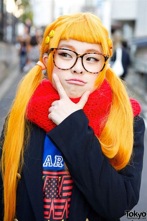 Blond Twintails And Glasses Tokyo Fashion