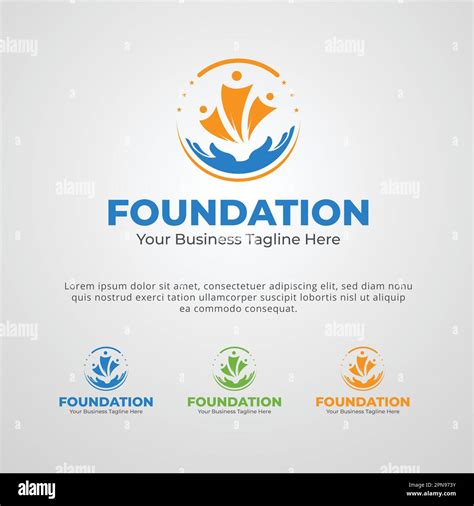 Professional Charity And Foundation Logo Design Stock Vector Image