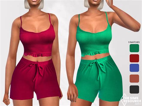 The Sims 4 Pyjamas Set Shorts By Saliwa Micat Game