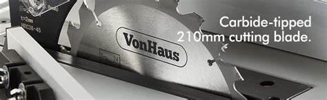 Vonhaus Table Saw 8 210mm 5000 Rpm 15000w Circular Mitre Function
