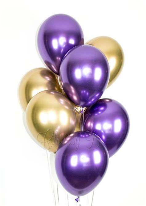 PURPLE And GOLD Balloons Purple And Gold Chrome Balloon Etsy Sweden