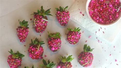 Chocolate Covered Strawberries With Sprinkles Youtube