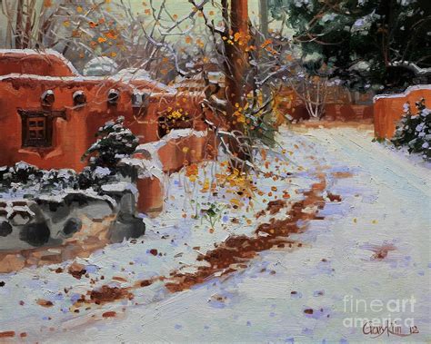 Winter Landscape Of Santa Fe Gary Kim Santa Fe Art Winter
