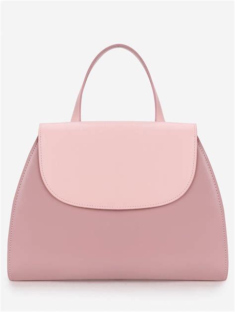 Flap Minimalist Color Block Chic Handbag Light Pink Designerhandbags