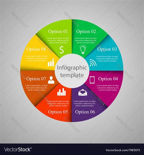 Infographic Circle Template Royalty Free Vector Image