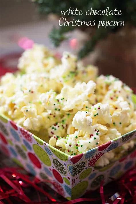 White Chocolate Christmas Popcorn — Buns In My Oven