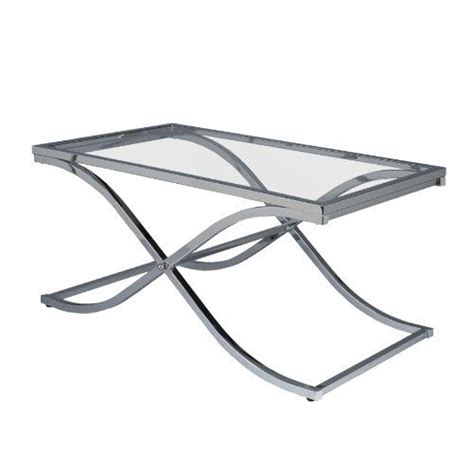 Vogue Cocktail Table Chrome Southern Enterprises Simple Coffee Table Home Coffee Tables