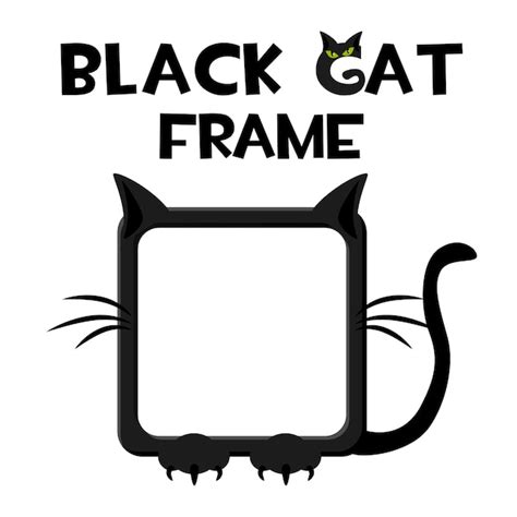 Premium Vector Black Square Cat Frame