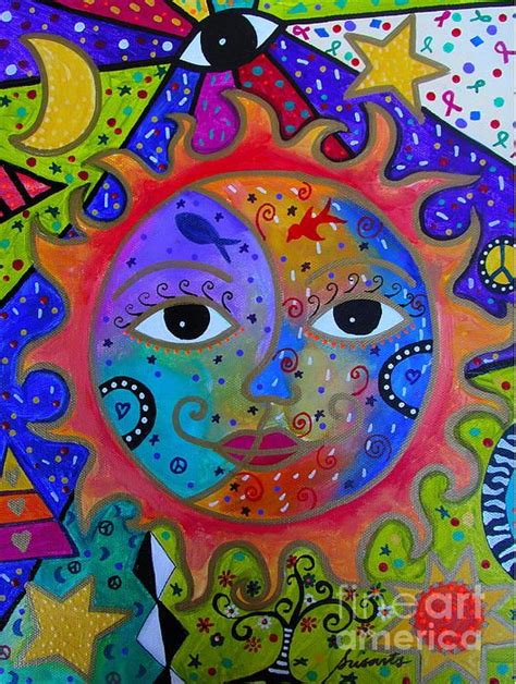 Sun And Moon Tree Of Life By Pristine Cartera Turkus Moon Artwork