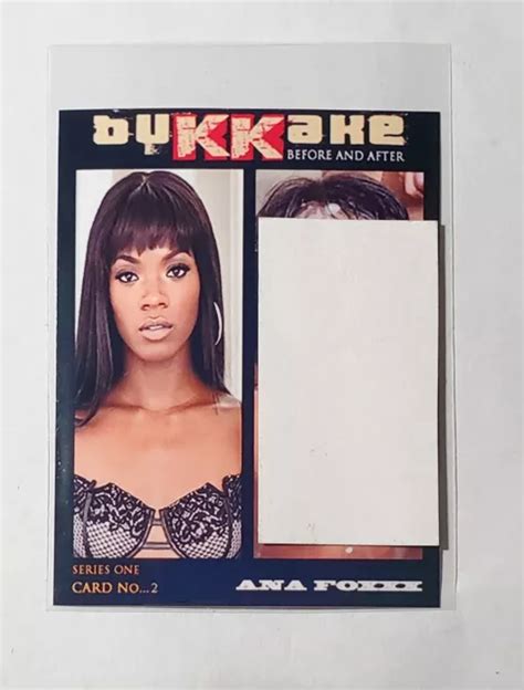 Custom Ana Foxxx Bukkake Before After Adult Film Trading Card Series