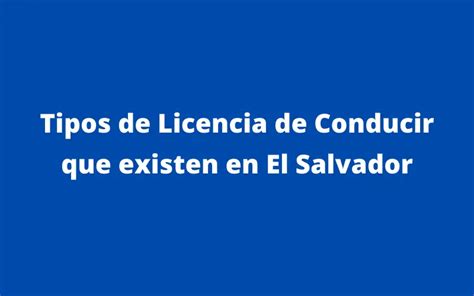 Licencia De Conducir El Salvador