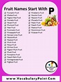 80+ Fruits that Start with P (Properties and Pictures) - Vocabulary Point