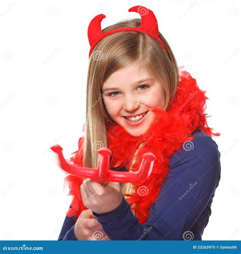 Devil Girl Stock Image Image Of Nature Blond Little 23263975