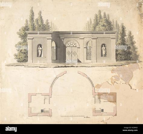 Elevation Design For Pavillion Attributed To Anonymous German 19th