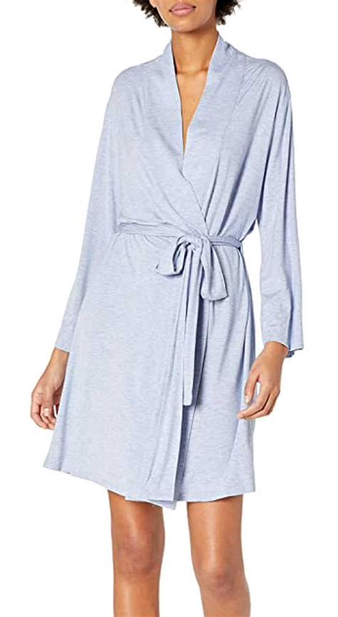 Amorbella Womens Cotton Kimono Robe Short Lightweight Bathrobe With