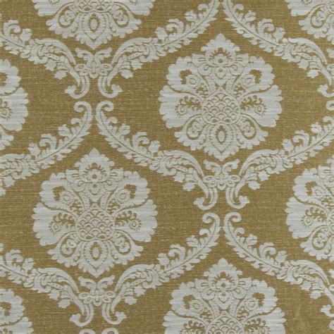Moss Brown Damask Damask Upholstery Fabric By The Yard M0826 Damask