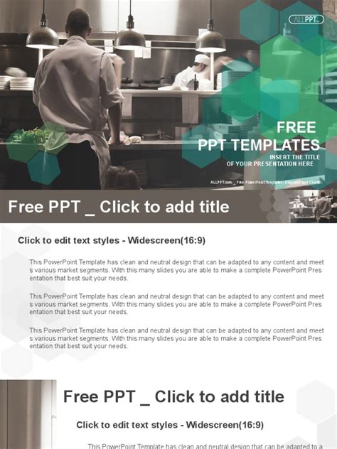 Motion Chefs Of A Restaurant Kitchen Powerpoint Templates Widescreen Pdf