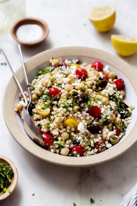 Couscous alone can be frozen, but ingredients like. Israeli Couscous Chickpea Salad Recipe | Little Spice Jar